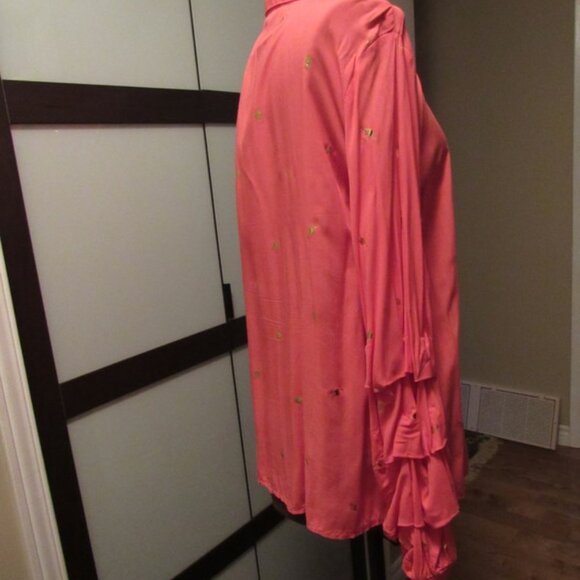 Women's LUNA MOON Party Blouse.  Size Medium. Pink. - Picture 7 of 11